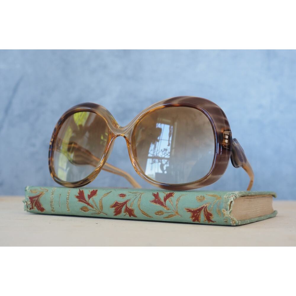 Vintage 1970s Samco Sunglasses Disco retro Made In Italy Grandma Chic